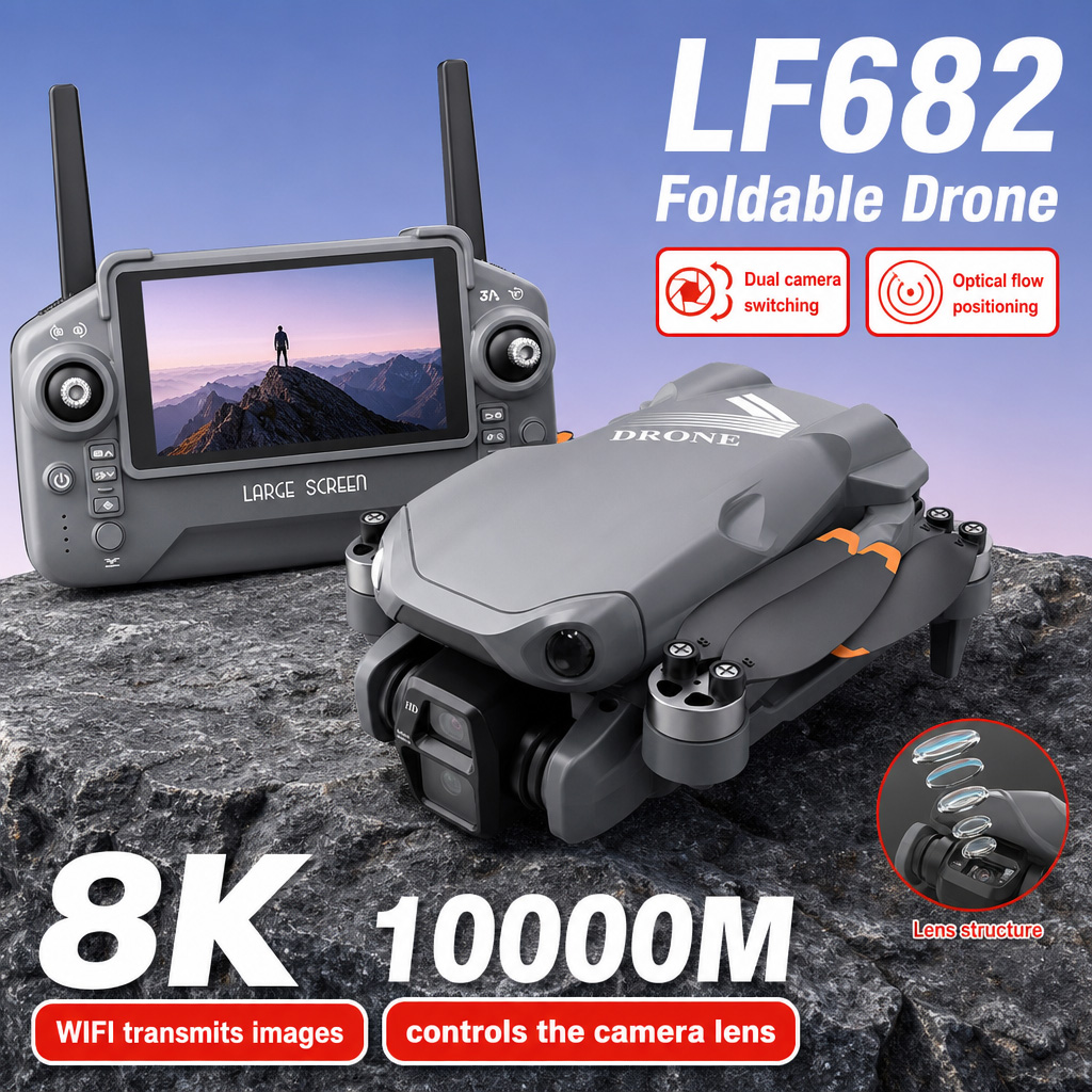 Fpv Drone Charger - Drone Aereo LF682 con Doppia Fotocamera